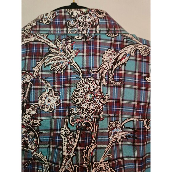 ROBERT GRAHAM Classic Fit Thrill Seeker Paisley Skulls Flip Cuff Shirt 1XLT - Picture 6 of 11